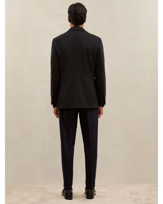 Reiss Black Atelier Cashmere Single-Breasted Blazer Tailored-Fit for men