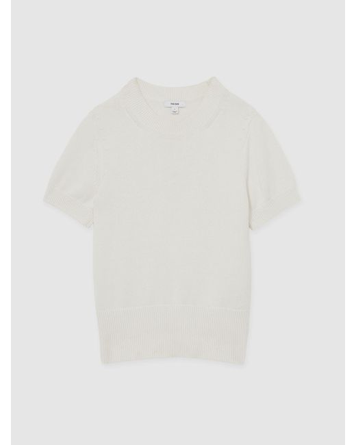 Reiss Natural Cotton And Wool Crew-Neck Top