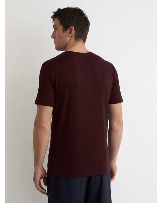 Reiss Bless - Bordeaux Bless Cotton Crew-neck Tailored-fit T-shirt, L for men