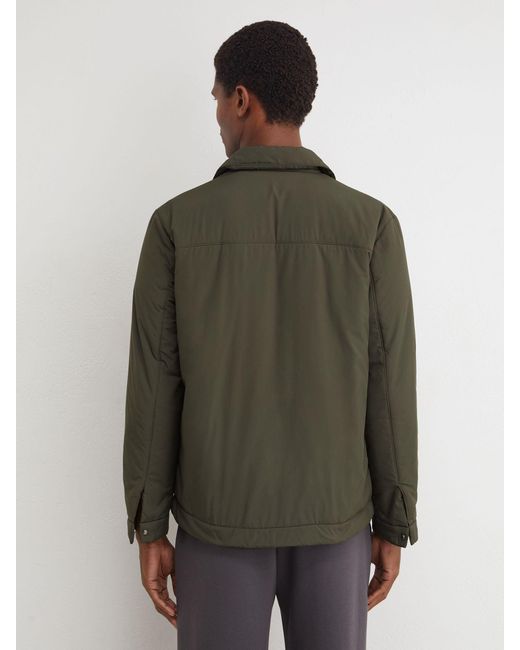Reiss Green Technical Padded Zip-Through Jacket for men