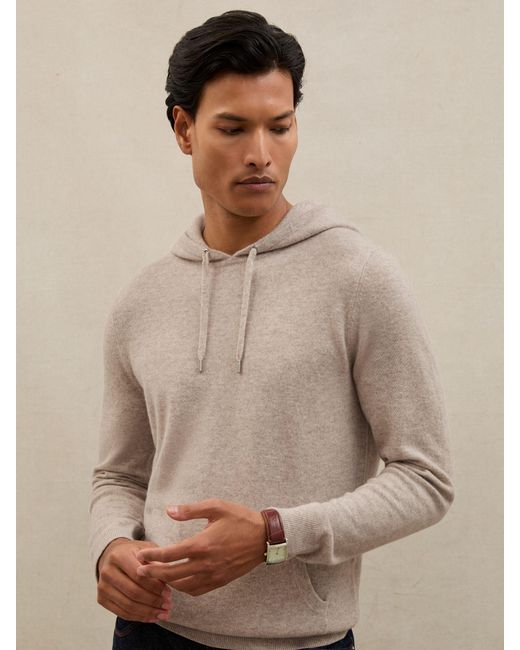 Reiss Natural Atelier Cashmere Hoodie for men
