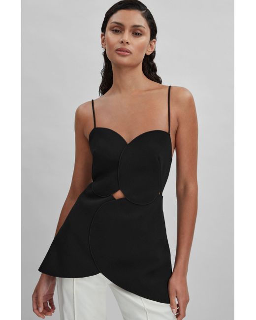 Acler Black Tie-back Fitted Top