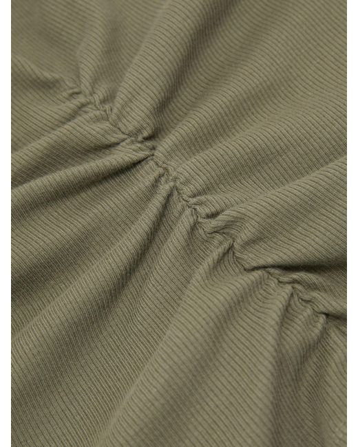 Reiss Green Stretch-Cotton High-Neck Vest