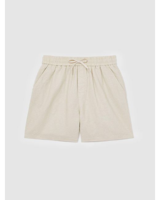 Les Deux Natural Ivory Linen-cotton Shorts for men