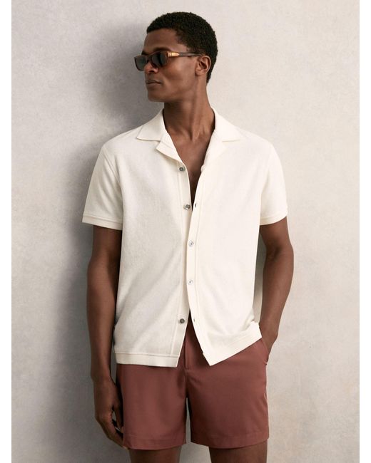 Reiss Natural Cotton Blend Towelling Shirt for men