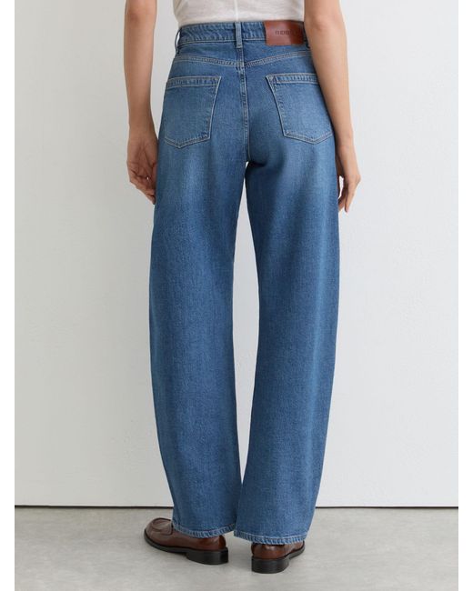 Reiss Blue Barrel-Leg Jeans