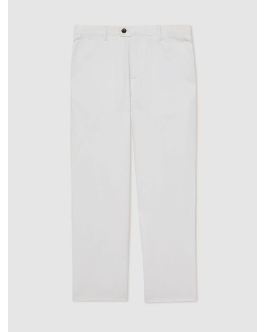 Reiss Natural Cotton-Linen Relaxed-Fit Trousers for men