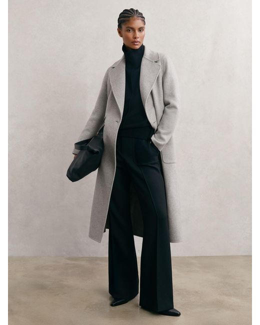 Reiss Natural Wool-Blend Double-Breasted Blindseam Coat