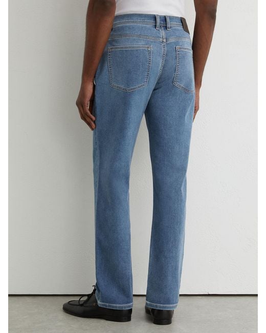 Reiss Blue Soft-Stretch Straight-Leg Jeans for men