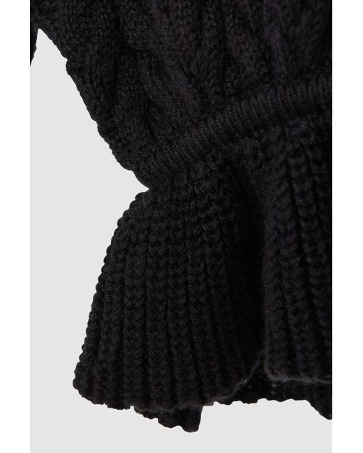PAIGE Black Cotton-silk Puff Sleeve Top