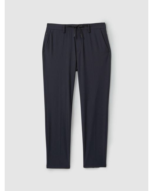 Reiss Blue Technical Drawstring Trousers for men
