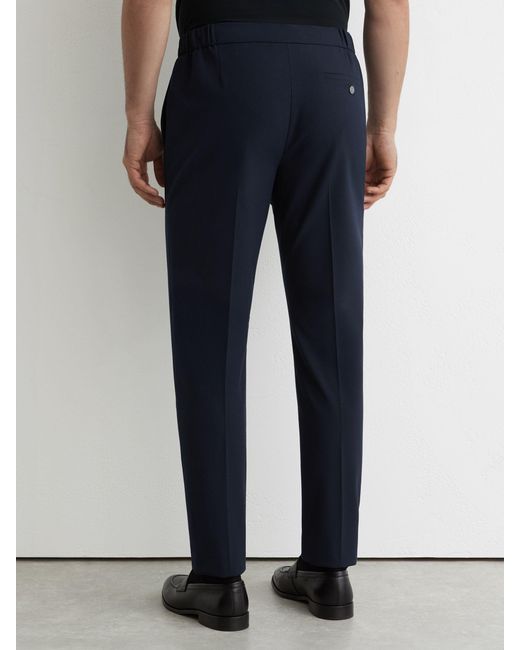 Reiss Natural Found - Navy Slim Fit Drawcord Trousers, 36w X 33l (uk 36 L) for men