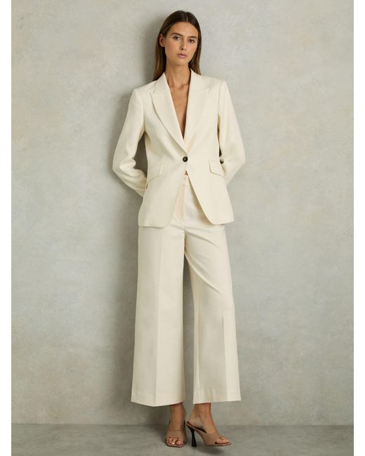 Reiss Natural Twill Culotte Trousers