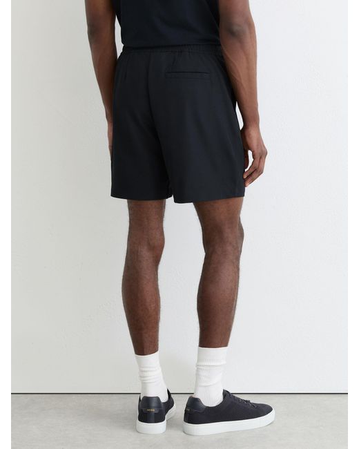 Reiss Blue Textured Drawstring Shorts for men