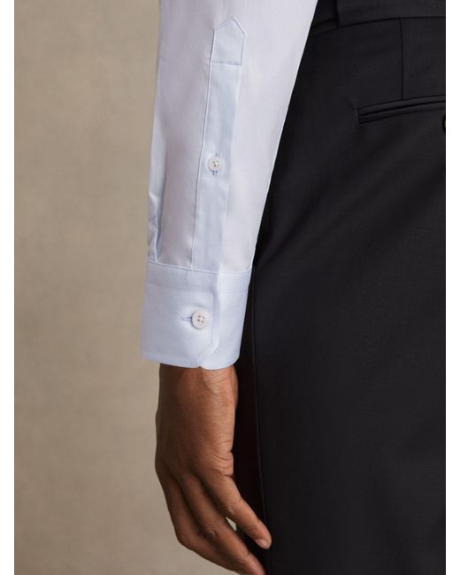 Reiss White Storm - Soft Blue Regular Fit Cotton-twill Two-fold Shirt, S for men