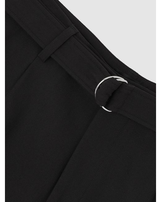 Reiss Natural Monogram Relaxed-Fit Belted Trousers for men