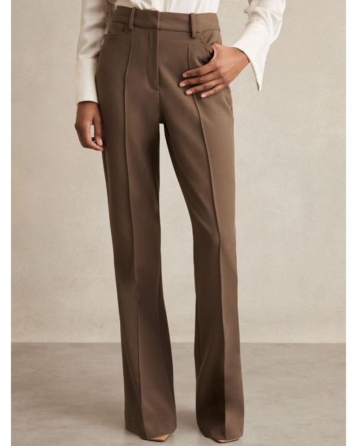 Reiss Natural Petite Flared Suit Trousers