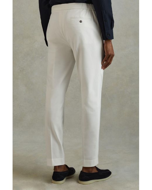 Reiss Gray Found - White Relaxed Drawstring Trousers for men