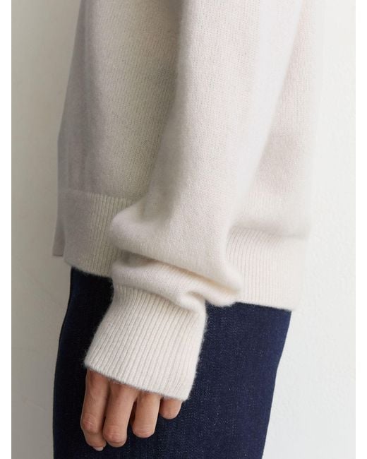 Reiss Blue Cashmere Shawl-Neck Jumper