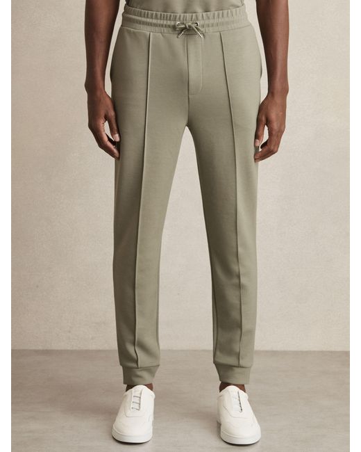 Reiss Natural Interlock Drawstring Joggers for men