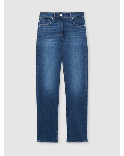 Reiss Blue Slim-Leg Mid-Rise Jeans