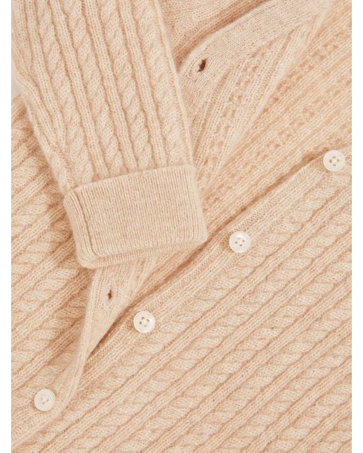 Reiss Natural Cashmere Cable-Knit Sleepsuit