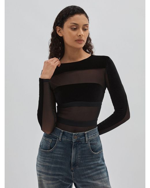 Undress Black Go For It Bodysuit Plain