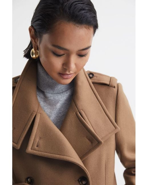 Camel wool shop blend coat