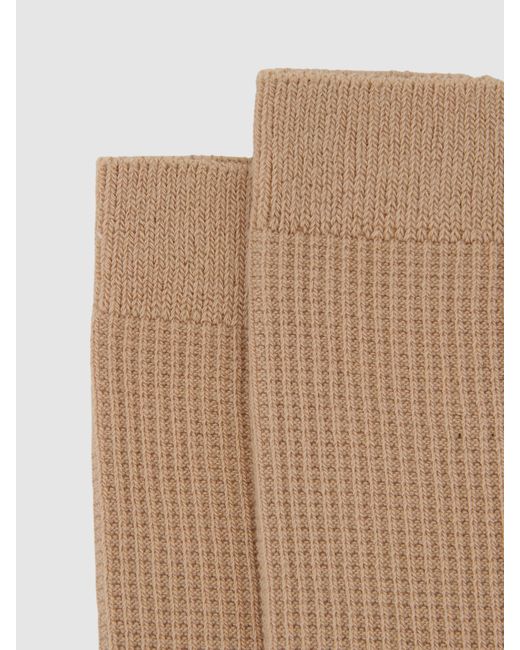 Reiss White Cotton-Blend Textured Socks