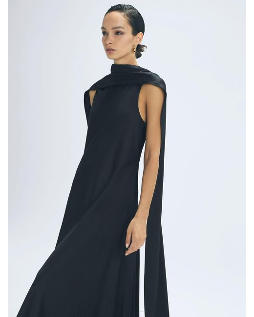 Reiss Blue Cape Maxi Dress
