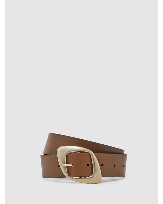 Reiss Gray Christa Belt Leather Plain