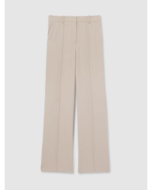 Reiss Natural Straight-Leg Textured Wool-Blend Suit Trousers