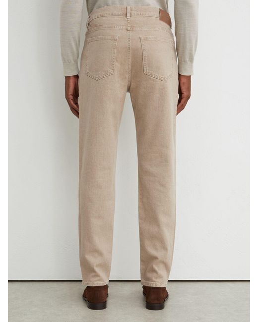 Reiss Natural Arctic - Caramel Brown Slim-fit Stonewashed Jeans, 34w X 33l (uk 34 L) for men