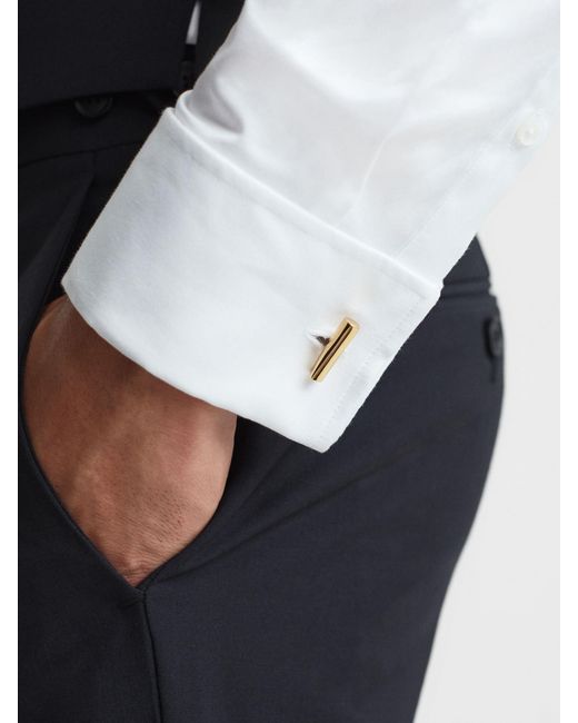 Reiss White Bar Cufflinks for men