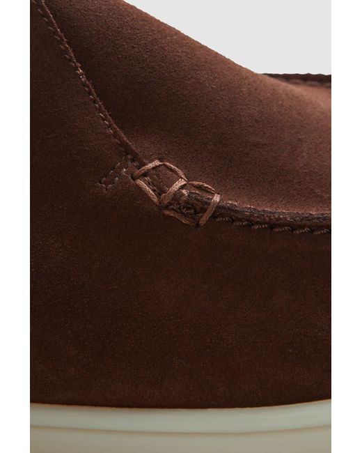 Reiss Mid - Brown Kason Mid Suede Slip-on Boots, Uk 8 Eu 42 for men