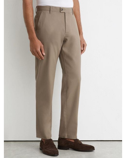 Reiss Natural Cotton Pique Chino Trousers for men