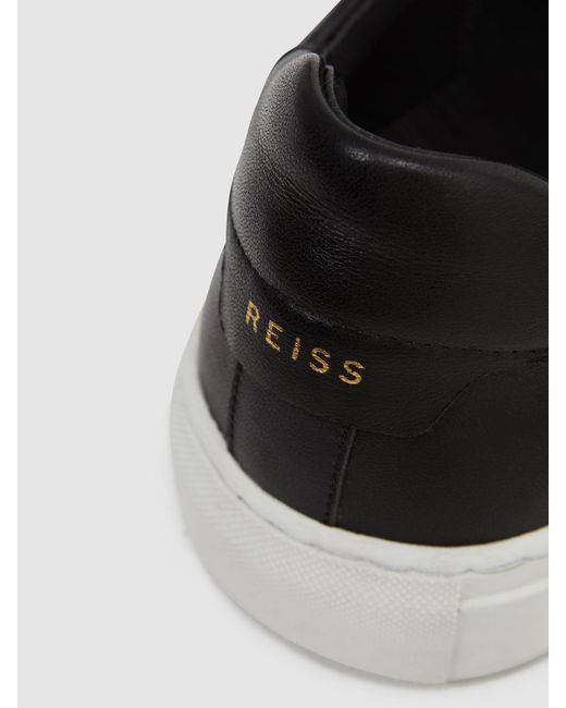 Reiss Finley - Black Leather Trainers, Uk7 for men