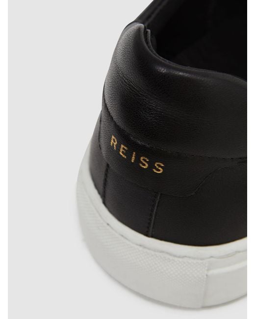 Reiss Finley - Black Leather Trainers, Uk7 for men