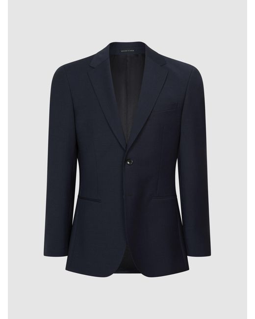 Reiss Blue Hope - Navy Modern Fit Travel Blazer, 38l for men