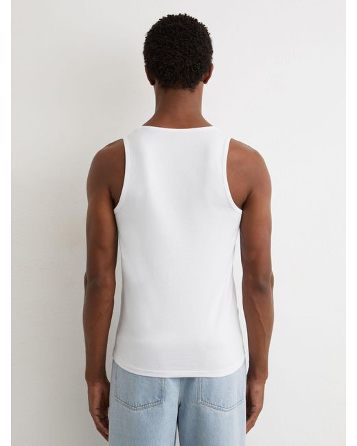 Reiss Vinnie - White Cotton Stretch Vest, S for men