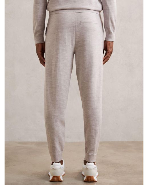 Reiss Natural Merino Wool-Blend Cuffed Joggers for men