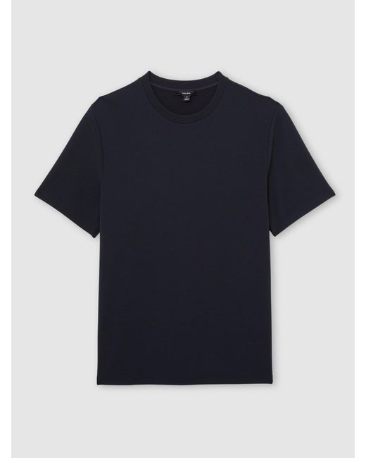 Reiss Black Jack - Navy Textured Crew-neck Modern-fit T-shirt, S for men