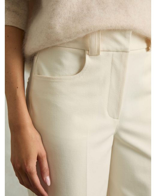 Reiss Natural Twill Culotte Trousers