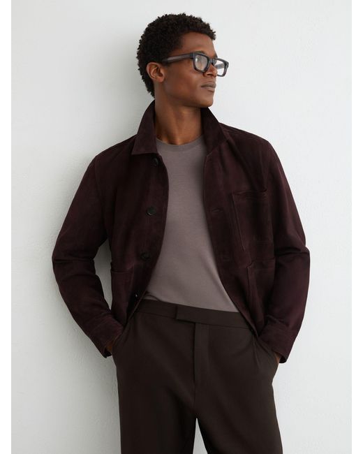 Reiss Brown Found Stretch Drawstring Trousers for men