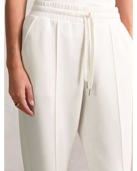 Reiss Natural Petite Premium Interlock Wide-Leg Joggers