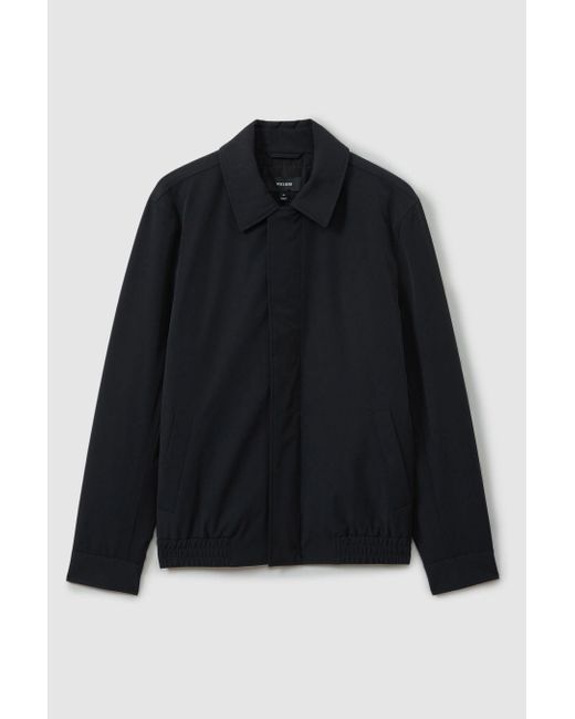 Reiss Black Cologne - Navy Elasticated Hem Harrington Jacket, Xxl for men