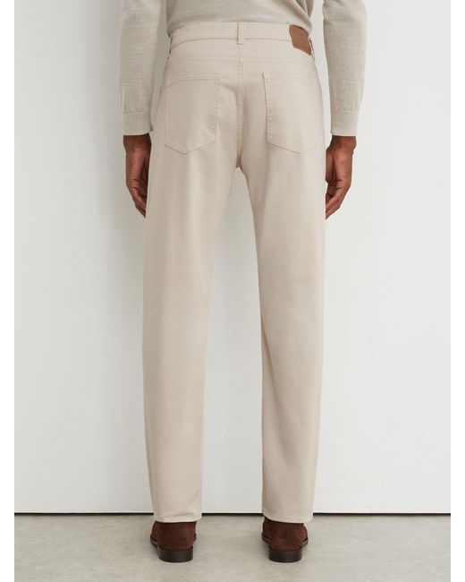 Reiss White Cotton-Stretch Garment-Dyed Slim-Fit Jeans for men