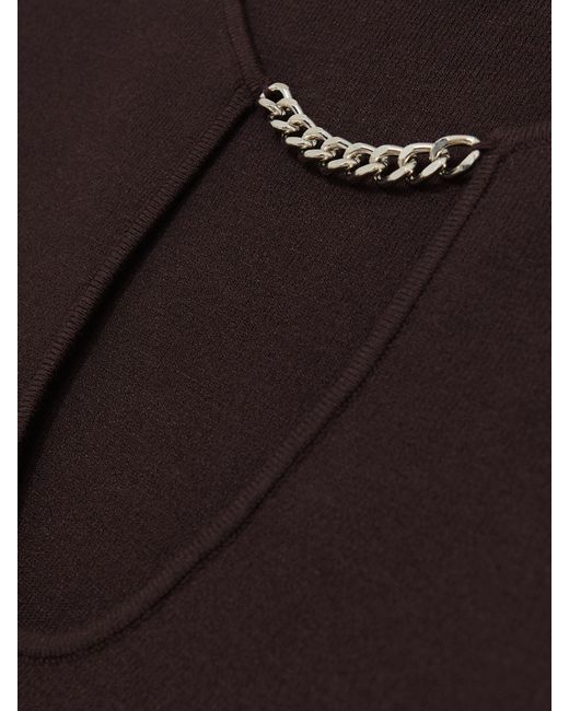 Reiss Multicolor Tilly Chain-Detail Keyhole Knit Top