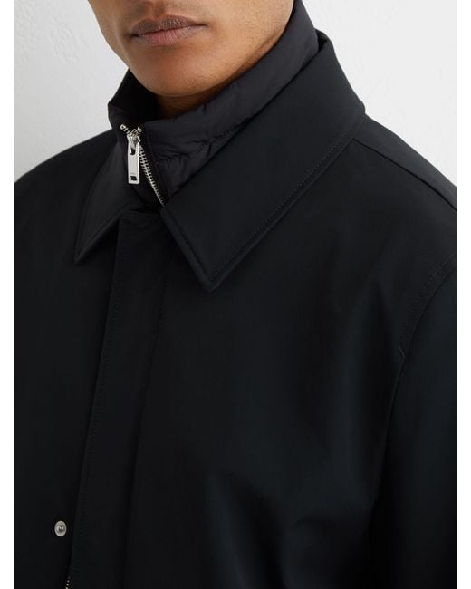 Reiss Blue Logan - Navy Hybrid Removable Funnel Neck Overcoat, S for men