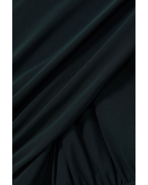 Reiss Black Ruched Bodycon Midi Dress
